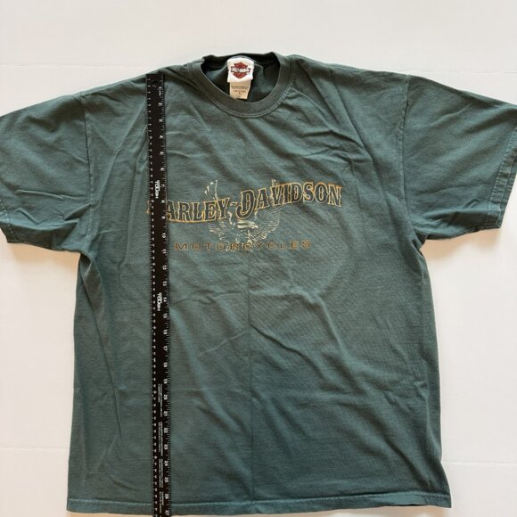 Vintage Y2K Harley Davidson 2007 Waterfall Hilo Hawaii Green Size XL Tee - Picture 5 of 6